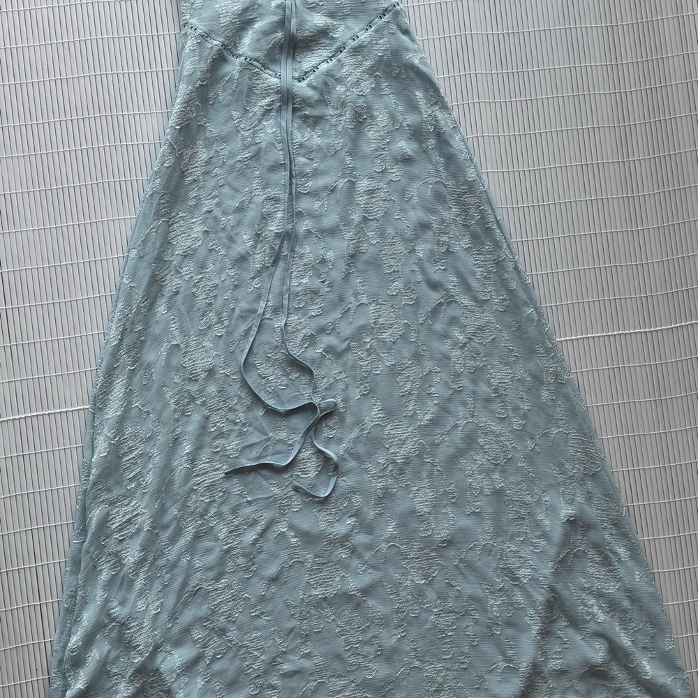 NWOT Princess Polly Light Blue Lace Maxi Dress - Picture 7 of 8